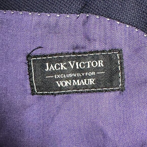 Jack Victor Men Navy Blazer Canada Exclusive Von Maur Size 44R Wool Silk Blend - Picture 4 of 16